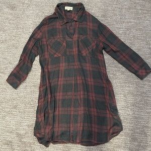 Cloth & Stone Flannel Plaid Dress